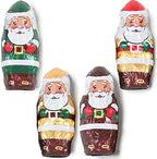 Madelaine Solid Premium Dark Chocolate Mini Santas - Christmas Candy, Holiday Treats - Individually Wrapped In Italian Foil Featuring Assorted Holiday Designs (1/2 LB)
