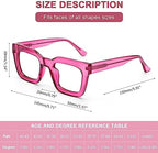 AQWANO Stylish Blue Light Reading Glasses Women, Fashion Oversized Square Designer Readers Computer Eyeglasses
