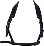 Men's Punk Faux Leather Body Chest Harness Belt with Metal O-rings Adjustable Buckle Straps Clubwear Costume