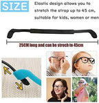 Glasses Strap Anti-Slip Silicone Eyeglass Strap Eyewear Retainers Sports Elastic Soft Sunglass Cord Holder for Men Women 2PCS(Black /Red)