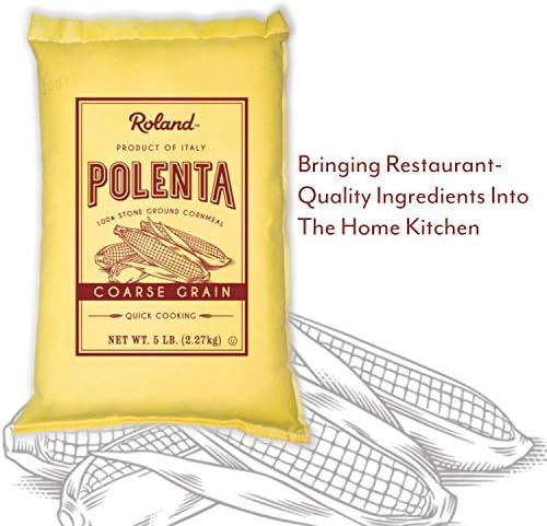 Roland Foods Coarse Grain Yellow Polenta, Specialty Imported Food, 5 Pound, Pack of 1