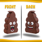 Jergrim Funny Poop Piñata 4-Piece Set perfect for Birthday Parties, Decorations, Emoticon Parties, Fun shape, Great Party Addition for kids, teens, and adults (17”X10”) Durable!