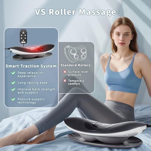 Zenopax Electric Lumbar Traction Device, Lower Back Massager with Dynamic Airbag Traction, 3-Level Heat, Vibration - Quick Relaxation, Easy to Use, Home/Office Use