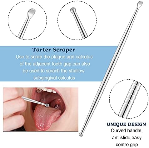 Nuanchu 4 Pieces Stainless Steel Tonsil Stone Removal Pick Tonsillolith Tool Oral Cleaner to Get Rid of Bad Breath