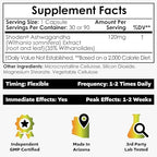 Nootropics Depot Shoden Ashwagandha Extract Capsules | 120mg | 90 Count | 35% Withanolides