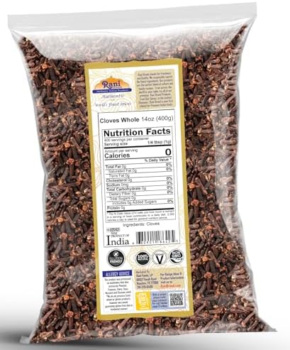 Rani Cloves Whole (Laung) 14oz (400g) Great for Food, Tea, Pomander Balls and Potpourri, Hand Selected, Spice ~ All Natural | NON-GMO | Kosher | Vegan | Gluten Friendly | Indian Origin