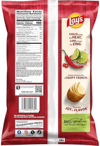 Lays Potato Chips Chile Limon, 7.75 Oz