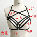 Sexy Lingerie for Women Strappy Cage Bra Hollow Out Harness Bras See Through Elastic Cupless Cage Bras Bondage Bralette Tops