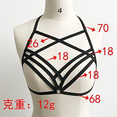 Sexy Lingerie for Women Strappy Cage Bra Hollow Out Harness Bras See Through Elastic Cupless Cage Bras Bondage Bralette Tops