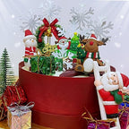 32 PCS Christmas Cake Topper Merry Christmas Cake Decor Sleigh Reindeer Cake Toppers Snowman cupcake Decoration