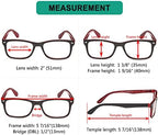 Eyekepper Classic Vintage Style Reading Glasses, Black-Red