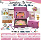 The Bloom First Period Kit for Girls 9-10-12-14 for School, Menstrual Starter Kit Gifts for Teens Girls Includes Sanitary Napkin Storage Bag, Pads, Wipes, Ebook, Period Tracker, Green (30-PC)