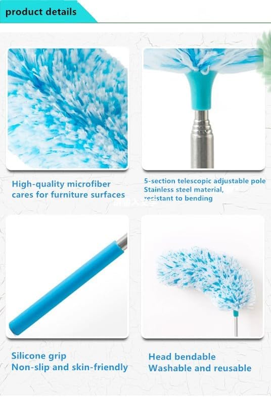 3 Pcs, [Microfiber] Hand [Duster] [Washable] Microfibre Cleaning Tool Extendable [Duster] s for Cleaning Office, Car, Computer, Air Condition