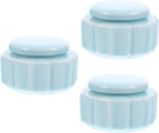 Ciieeo 3pcs Ceramic Makeup Powder Container Lipstick Jar Mini Jar for Lip Gloss Base