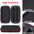 Gatuida Wireless Microphone Case Compatible with Two Microphone System, Handheld Dual Mic Travel Bag for Singing or Karaoke, EVA Mic Storage Bag for Gigging and Travel (Case Only)