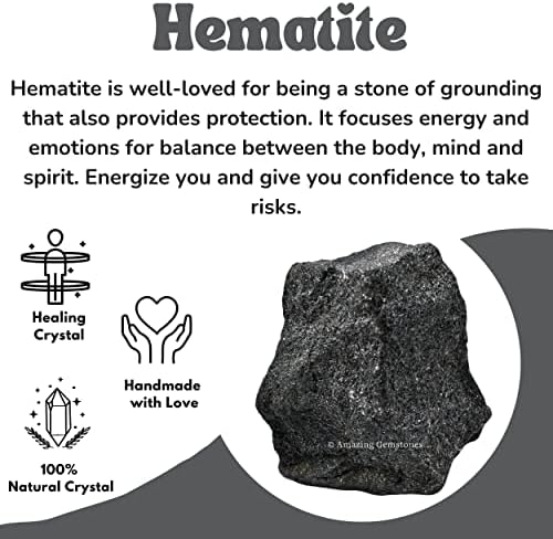 Amazing Gemstone Hematite Raw Crystals and Healing Stones, Natural Rocks for Tumbling and DIY Raw Stones and Crystals (1 LB)