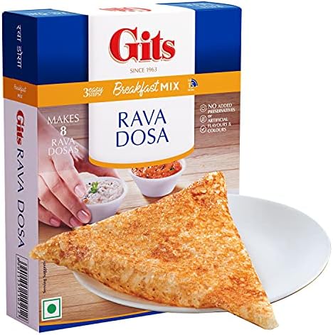 Gits Rava Dosa Breakfast Mix, 800g (Pack of 4 X 200g Each)