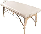 ForPro Professional Collection Waterproof Massage Table Cover, Protective Spa Treatment Sheet Set for Massage Tables, Machine Washable, includes Massage Fitted Sheet and Face Rest Cover, Natural