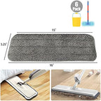 6 Pack Microfiber Spray Mop Replacement Heads for Wet Dry Mops, Premium Floor Cleaning Pads, Reusable Replacement Refills Compatible with Bona Floor Care System - Dark Gray