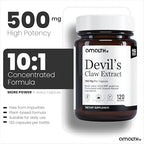 AMALTH Devils Claw Extract Capsules 500 mg | Harpagophytum Procumbens Root Extract Supplement | Plant Based Herbal Supplement | 120 Veg Capsules | Non-GMO, Gluten-Free