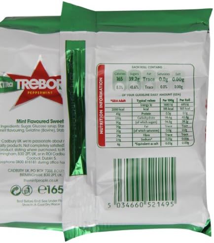Trebor Extra Strong Roll Trebor Extra Strong Roll Trebor Extra Strong Peppermint Mints Pack