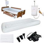 Inflatable Medical Bathtub Shower Kit, Bed Bathing Aid for Disabled, Elderly, Bedridden or Injured Patients with Electric Air Pump and Water Bag