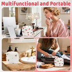 2Pcs Small Makeup Pouch Period Bag Mini Makeup Bag for Women Teens Cute Sanitary Napkin Storage Bags Corduroy Small Pouch for Pads Purse Portable Cosmetic Bags Period Pouches Aesthetic Gifts D