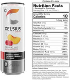 CELSIUS Sparkling Raspberry Peach, Sugar Free Energy Drink, 12 Fl Oz (Pack of 12)