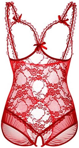 Plus Size Lingerie for Women Sexy One-Piece Teddy Valentine's Day Lingerie Bodysuit