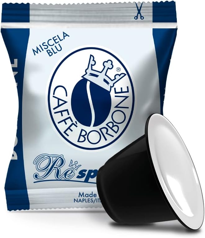 Caffè Borbone Blue Blend Nespresso Compatible Espresso Coffee Pods, 100 Count Espresso Pods
