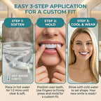 Snap On Veneers (Upper & Lower) - Moldable Fake Teeth Covers for Missing Teeth. Natural Shade Clip On False Teeth. Temporary Cosmetic Veneers for Men & Women (Comfort Fit)