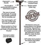 Asterom Wolf Cane - Handcrafted, Ergonomic, Wooden Walking Canes for Men & Women - Wolf Head Cane, Stylish Walking Stick for Men