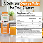 Herbal Clean Qcarbo16 Same-Day Detox Cleanse Drink (16 fl oz) - Orange Flavor Full Body Cleanse* Detox Drink for Moderate Toxin Level*, Vitamin B2 and Vitamin B12 for Men & Women