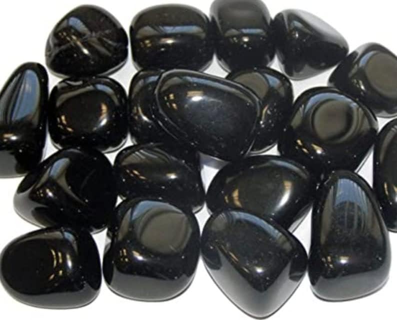 Pachamama Essentials Black Obsidian Tumbled - Healing Stone - Crystal Healing Rock 20-25mm (10)