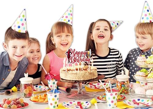 Dedpol Happy Birthday Cake Topper Decoration – Superhero Theme Cake Topper for Birthday Parties, Celebration Events, Dessert Table Décor, Theme Party Supplies and Festive Cake Decorations