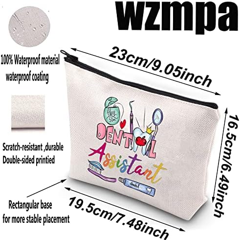 WZMPA Dental Assistant Cosmetic Makeup Bag Dental Hygienist Assistant Gift Dental Assistant Zipper Pouch For Future Dentist Dental Students (Dental Assistants)