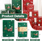 Surprise Gift Box Explosion, 2025 Newly Folding Pop-Up Explosion Box, Exquisite Wrapped Cash Gift Box for Christmas Birthday New Year Anniversary Valentine Proposal Parties（12 Bounces, Green）