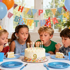 10 Pcs Gold Acrylic Number Cake Toppers for Birthday Party Wedding Anniversary, 0-9 Number Cupcake Decoration Sets for Birthday Cake Toppers Wedding Baby Shower