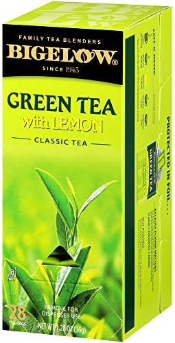 Bigelow Green Tea with Lemon Tea Bags 28-Count Box (Pack of 3) Green Tea Bags with Lemon Peel and Natural Flavors Rich in Antioxidants