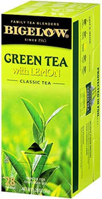 Bigelow Green Tea with Lemon Tea Bags 28-Count Box (Pack of 3) Green Tea Bags with Lemon Peel and Natural Flavors Rich in Antioxidants