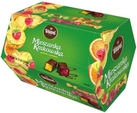 Wawel Jelly In Chocolate Gift Box 98.7 Oz - Jelly Fruit Coated In Chocolate | Bulk Pack For Ultimate Delight | Perfect For Sharing & Gifting