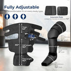 SereneLife Air Compression Leg Massager, Full Leg Massager with Heat and Compression, Ice Pack, Portable and Adjustable with 6 Modes 3 Vibrations 3 Intensities, 11 Airbags for Thigh Calf Foot Massage