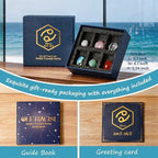 Cancer Zodiac Crystal Set, 6 Natural Healing Crystals for Meditation & Emotional Wellness, Complete Gift Set with Guidebook