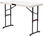 LIFETIME 80387 4-Foot Commercial Adjustable Folding Table, Almond