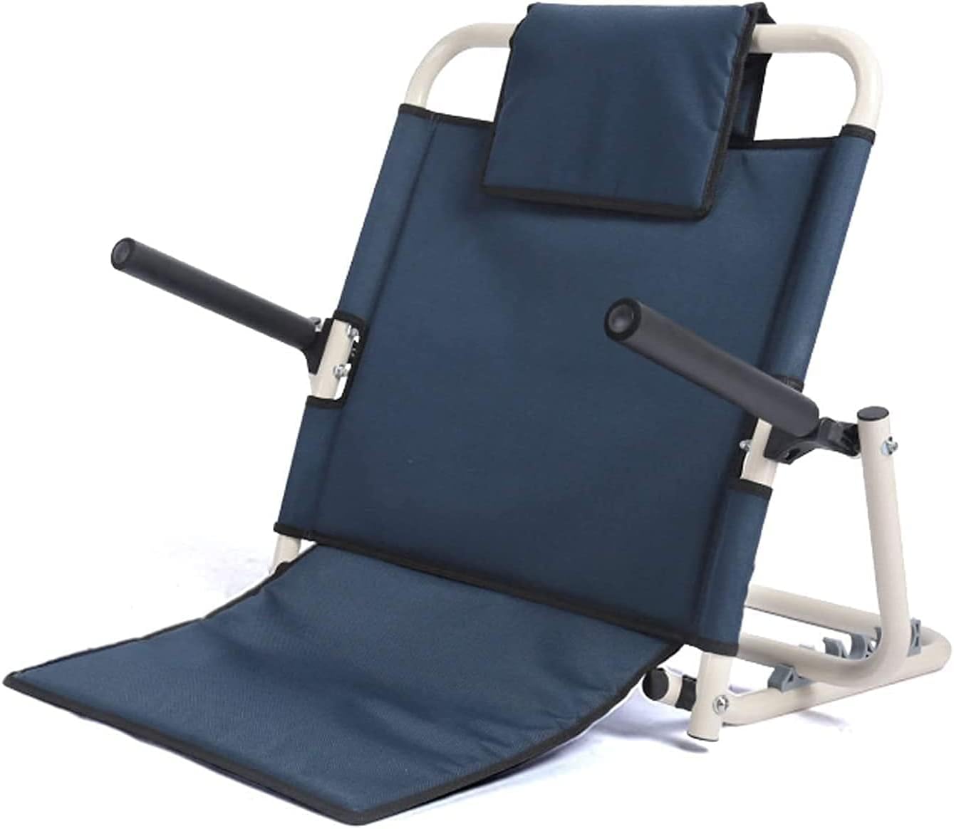 Backrest,Wedge-Shaped Pillow Chair Adjustable seat Cushion Folding Chair Bed Ventilator Oxford Cloth Outdoors Out of The Beach Stainless Steel backrest
