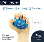 Candescent Stress Balls - Hand Therapy Relief for Anxiety, Fidget, Tension, Exercise Strengthener - Motivational Toys for Adults & Kids - Set of 2 (Crystal Blue, Ocean Blue)