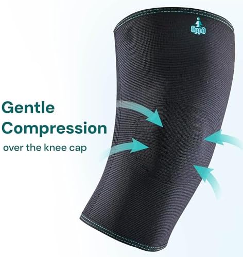 OPPO RK200 Knee Compression Sleeve – Lightweight, Breathable Premium Support for Pain Relief and Stability for Men and Women – For Running, Hiking, Workout, Daily Wear – (X-Large, 1 Pack)
