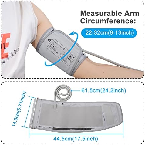 Y003A1 Medium Replacement Blood Pressure Cuff, 9-13inch BP Cuff Compatible with Omron BP5100 BP5250 BP5450 BP7100 BP5350 BP7350 BP7250 BP Monitor, for Home BP Checks