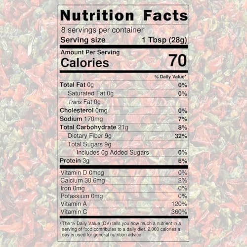 SavorSatch Dried Red & Green Bell Pepper Flakes – 8oz Resealable Pouch | Dehydrated, Certified Kosher, Non-GMO | Perfect for Cooking, Soups, Stews, Camping, Emergency Food Supply