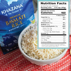 Authentic Premium Basmati Rice by Khazana in 10 lb Bag - Aromatic and Flavorful Indian Grain - Non-GMO, Gluten Free, Kosher, Cholesterol Free